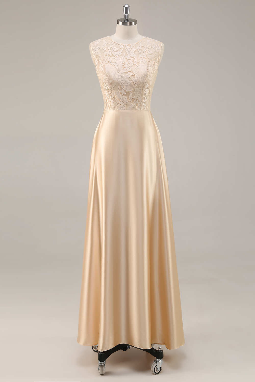 Champagne A-Line Mother of the Bride Dress with Lace Jacket