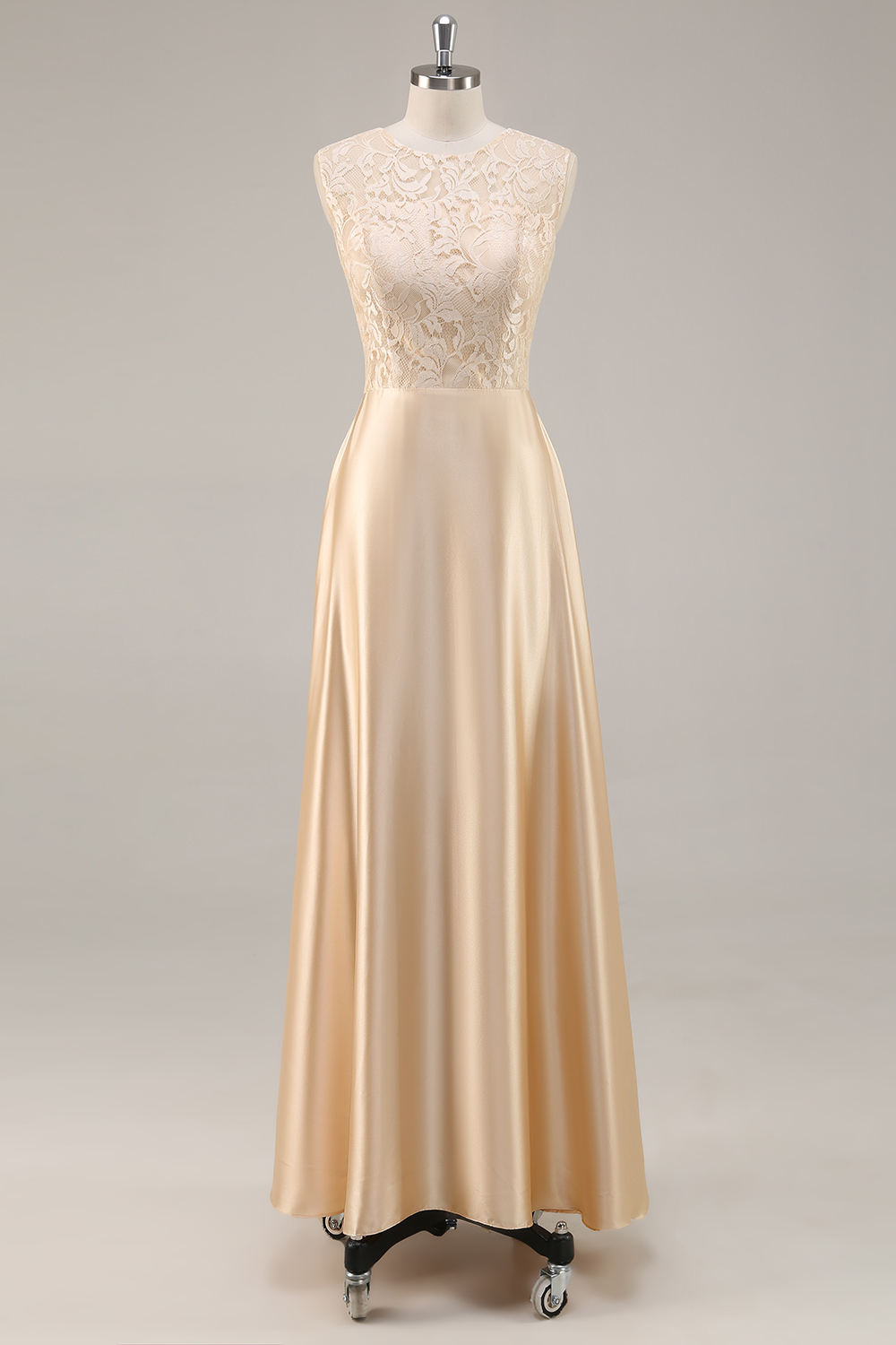Champagne A-Line Mother of the Bride Dress with Lace Jacket