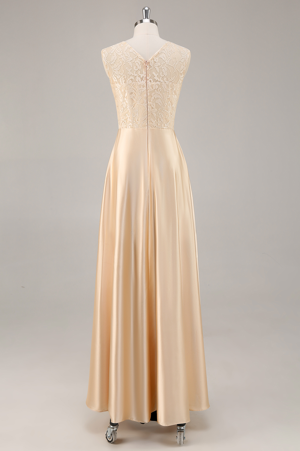 Champagne A-Line Mother of the Bride Dress with Lace Jacket