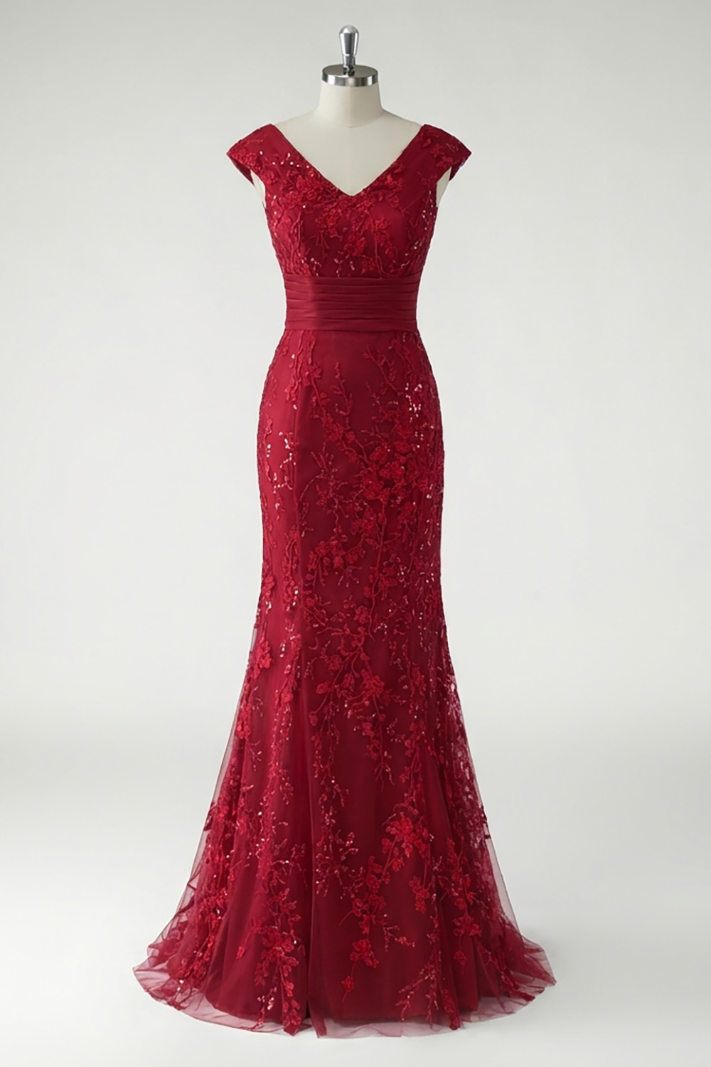 Gorgeous Green Embroidered Mermaid Mother of the Bride Dress