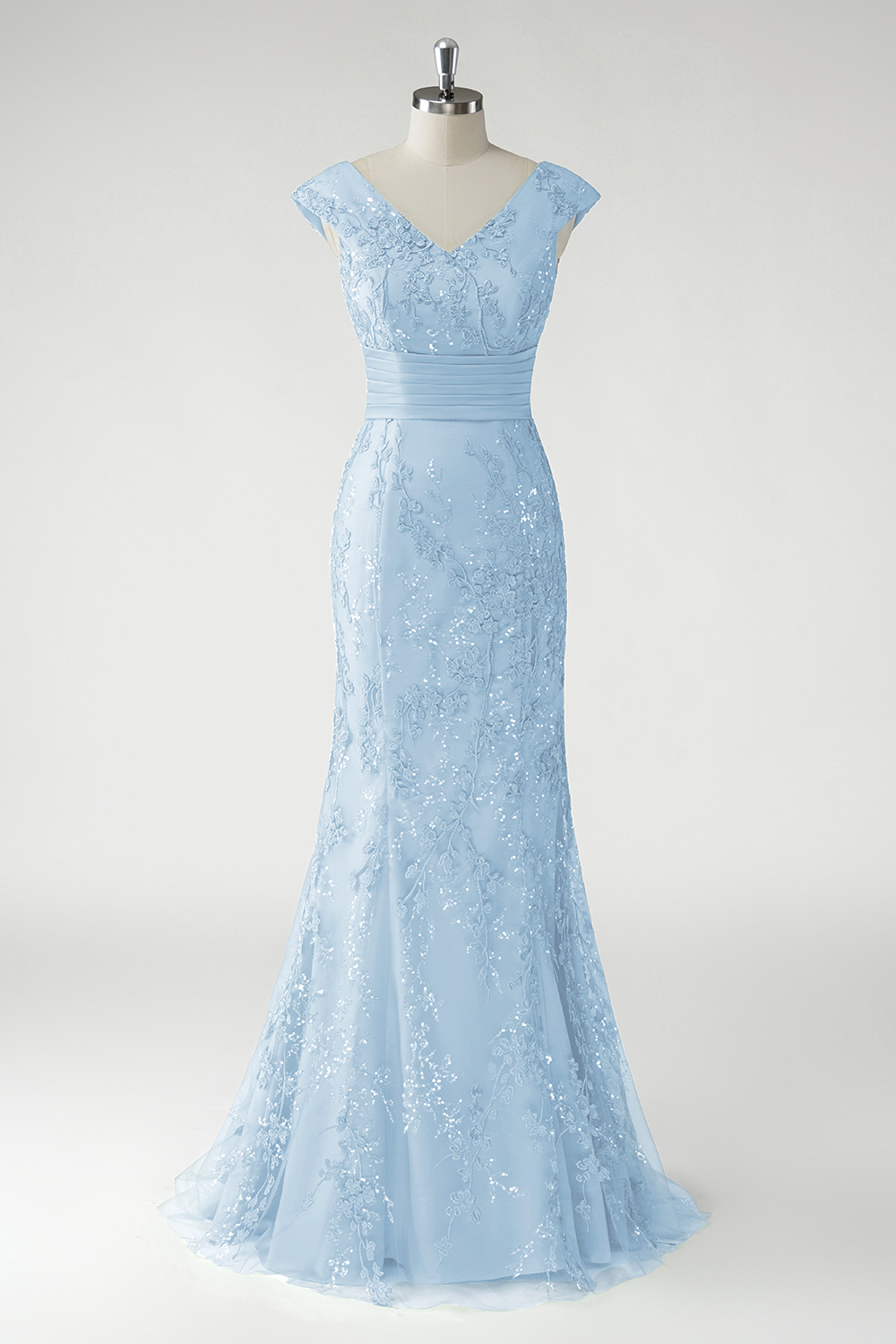 Gorgeous Green Embroidered Mermaid Mother of the Bride Dress