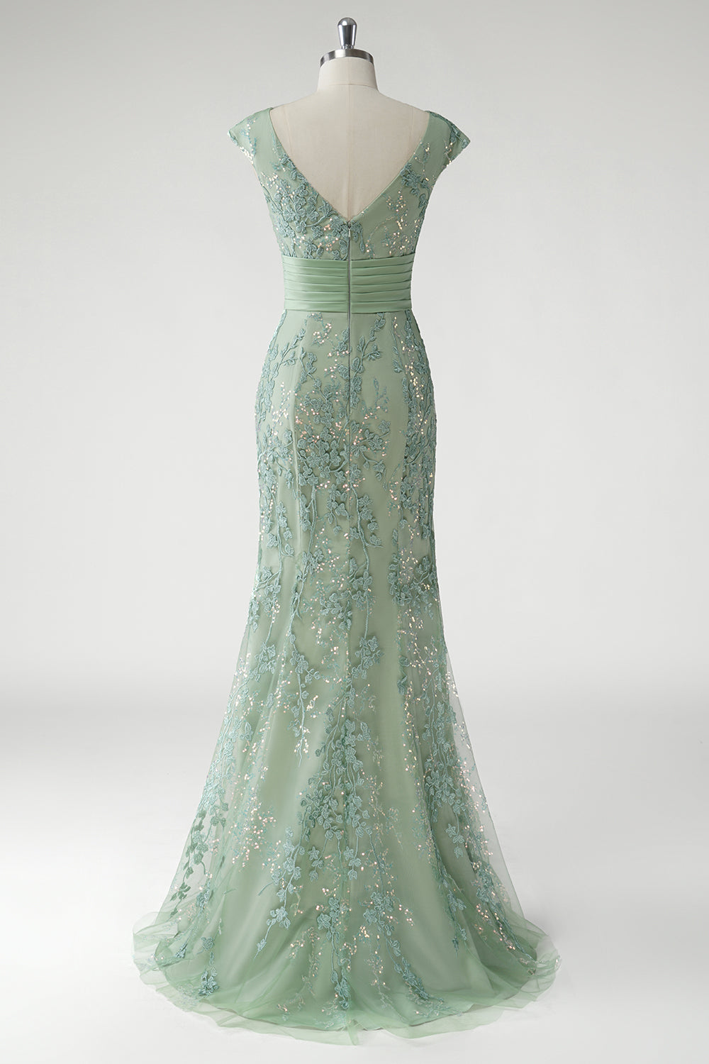 Gorgeous Green Embroidered Mermaid Mother of the Bride Dress
