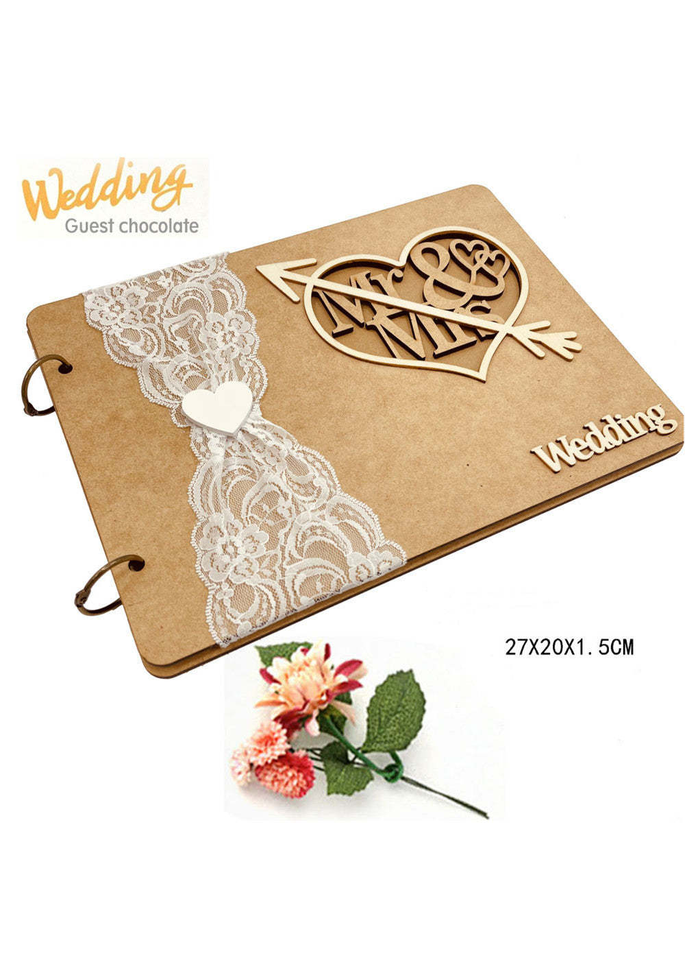 Hearts Wedding Guest Book Alternative