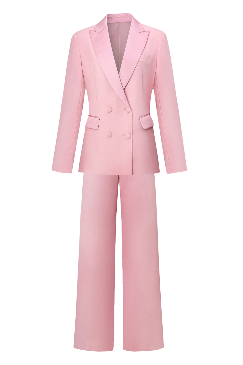 Blush Double Breasted 2 Piece Women's Formal Suits