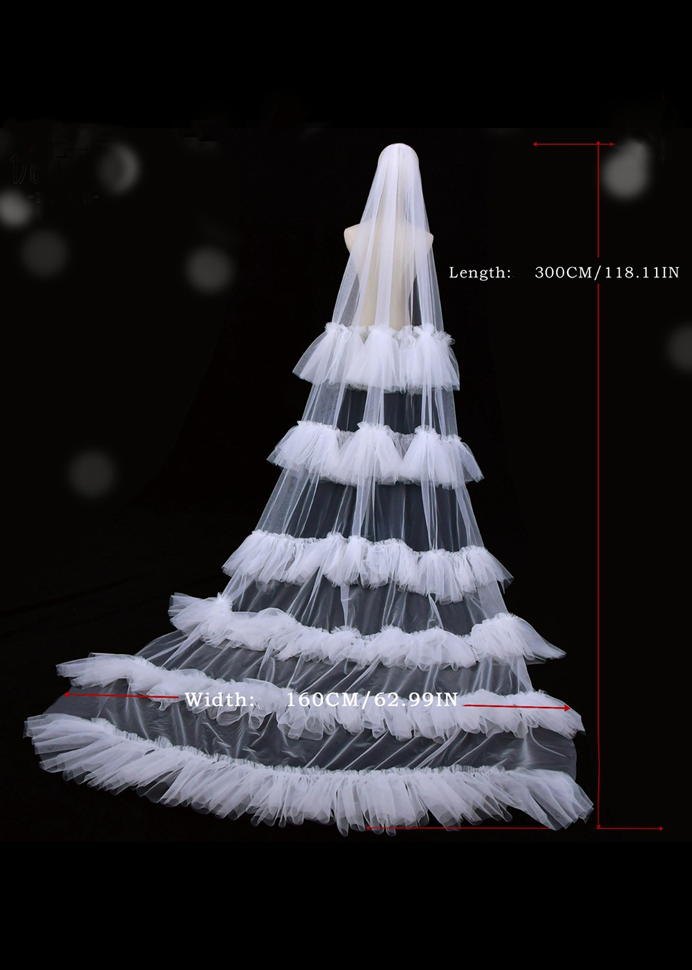 Classic Tulle Cathedral Length Wedding Veils