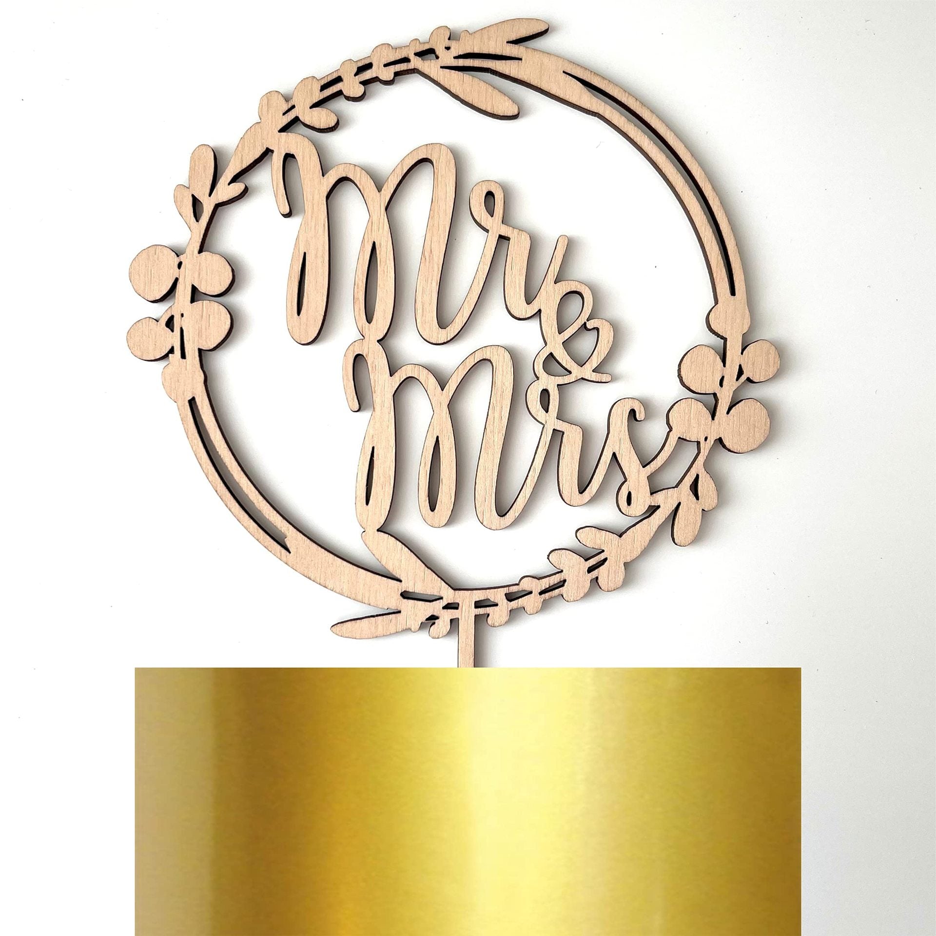 10 PCS Wooden Wedding Cake Toppers