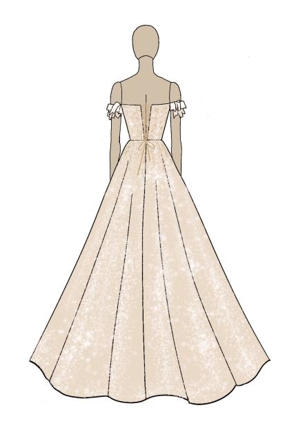 A Line Champagne Sweetheart Tulle Prom Dress with Lace