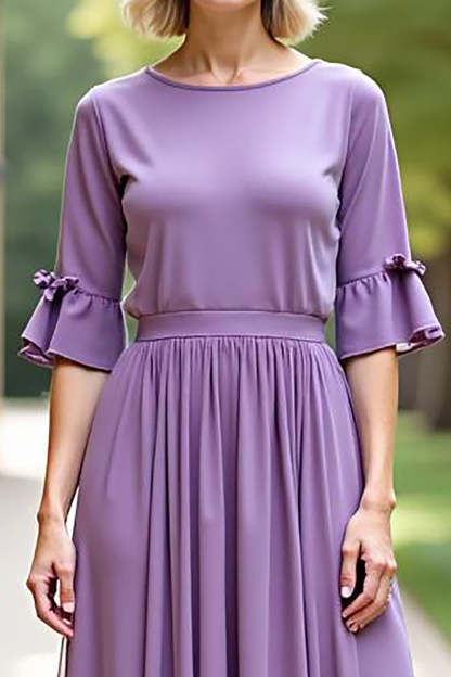 Tahiti Long Chiffon A Line Mother of the Bride Dress