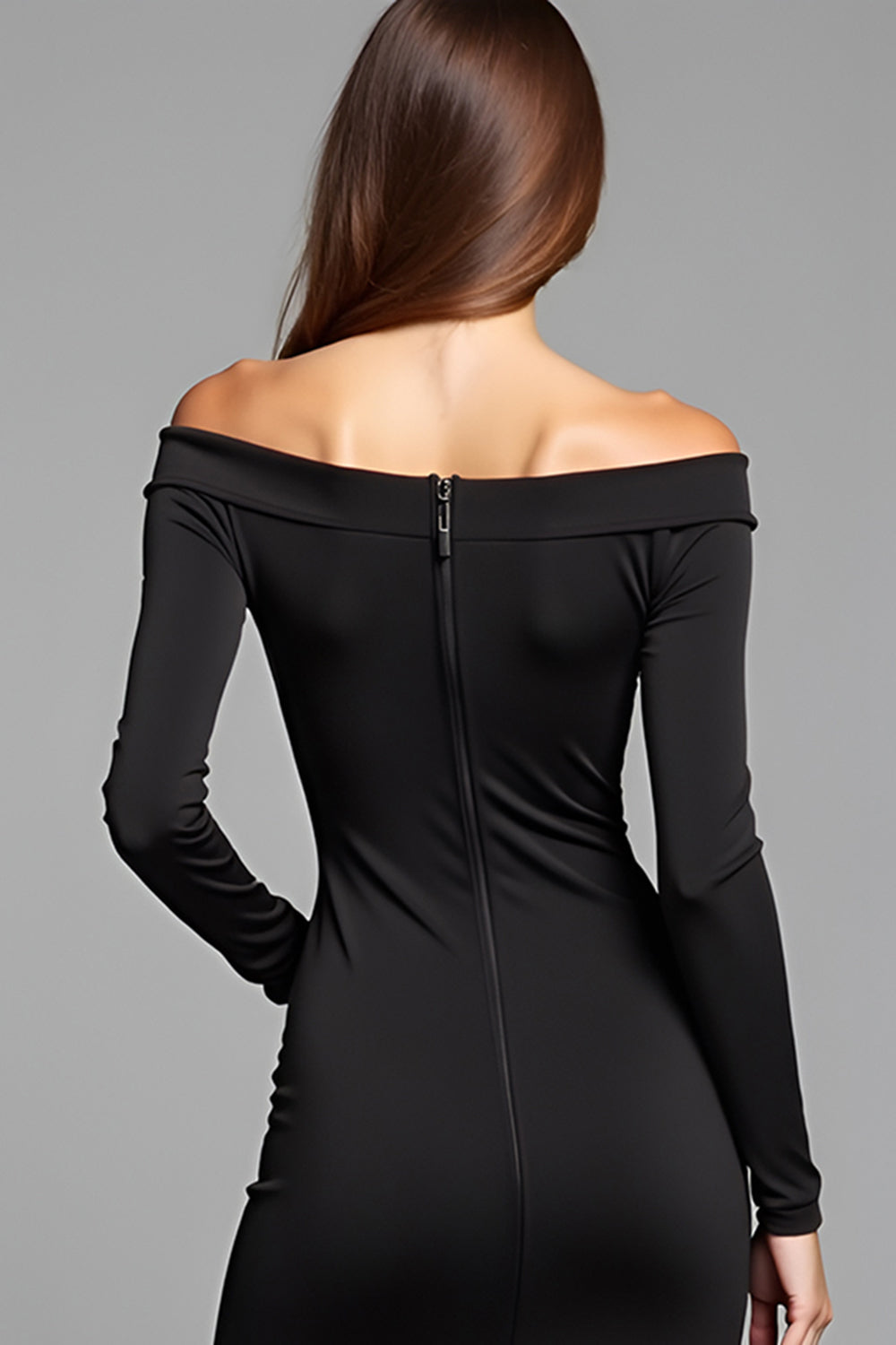 Black Bodycon Off the Shoulder Short Graduation Dress