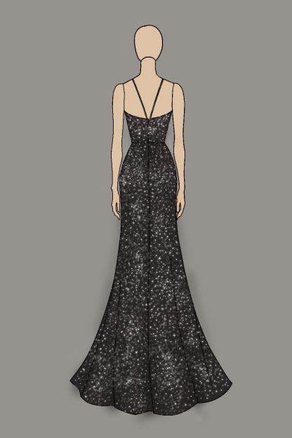Sparkly Black Deep V-Neck Sequined Sheath Prom Dress with Slit