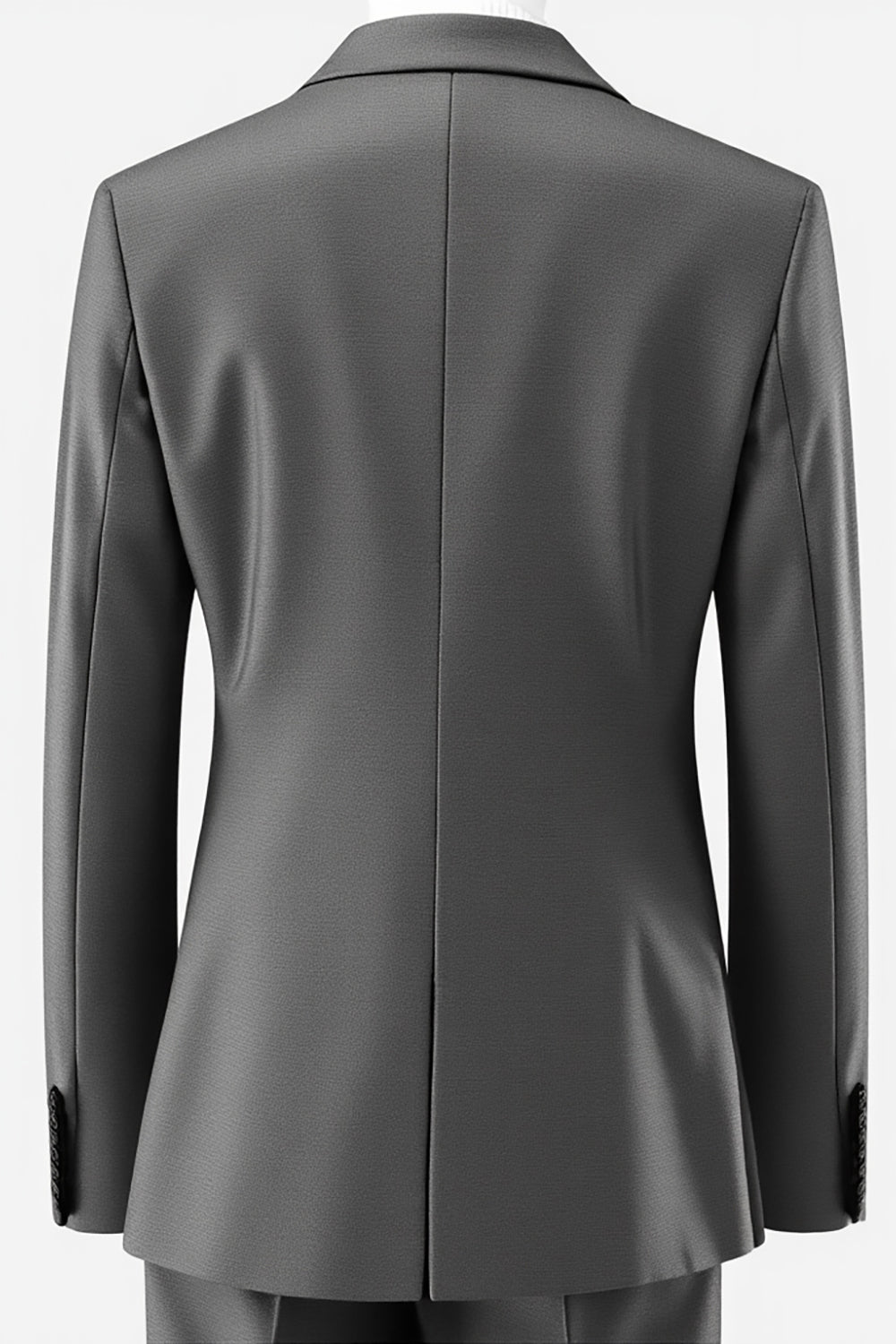Men's Grey Double Breasted 2 Pieces Notched Lapel Formal Suits