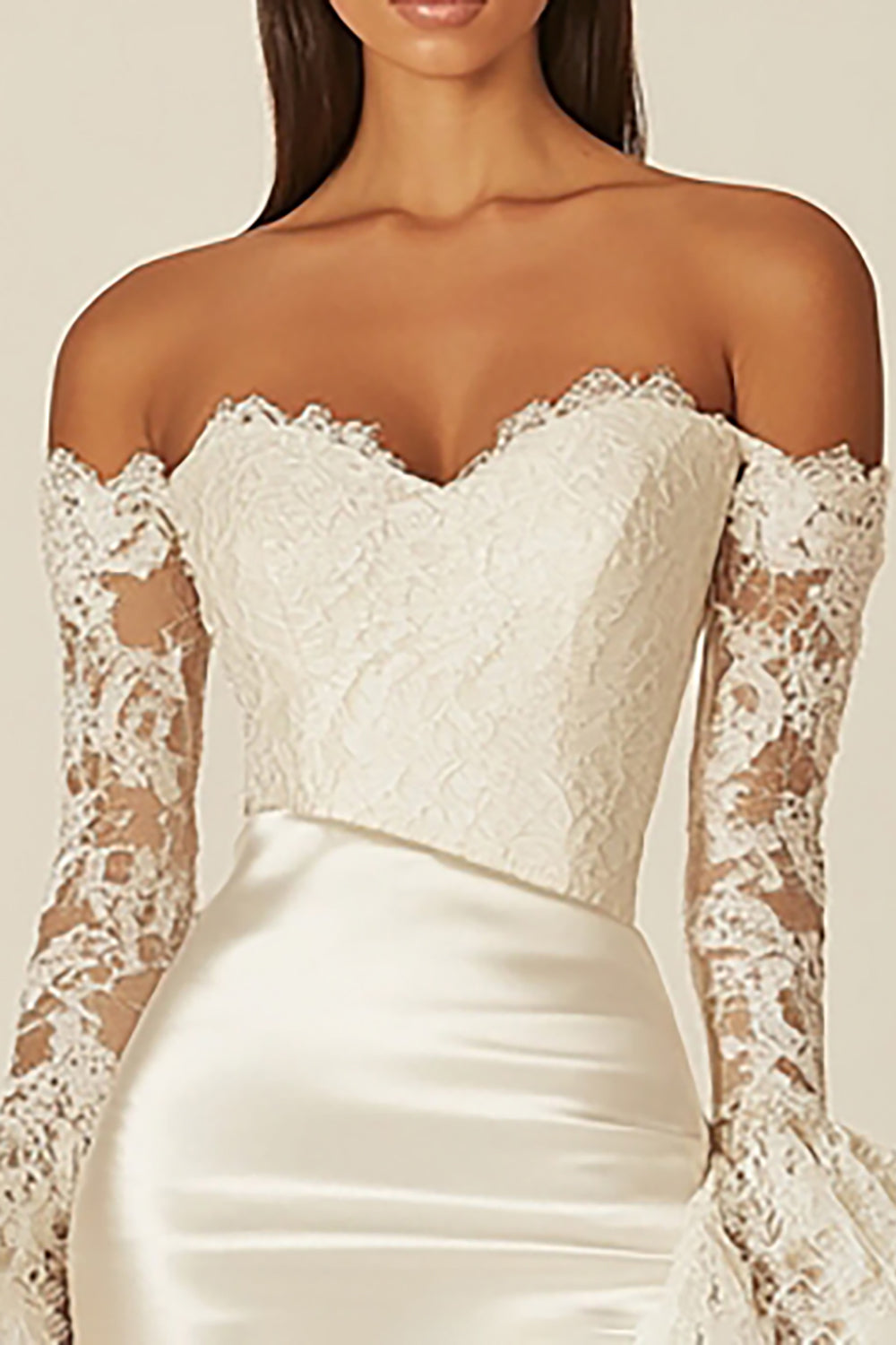 Satin Bodycon Sweetheart Mini Little White Dress with Lace