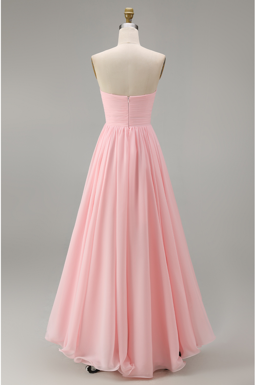 White Sweetheart High-Low Chiffon Engagement Dress with Ruffles
