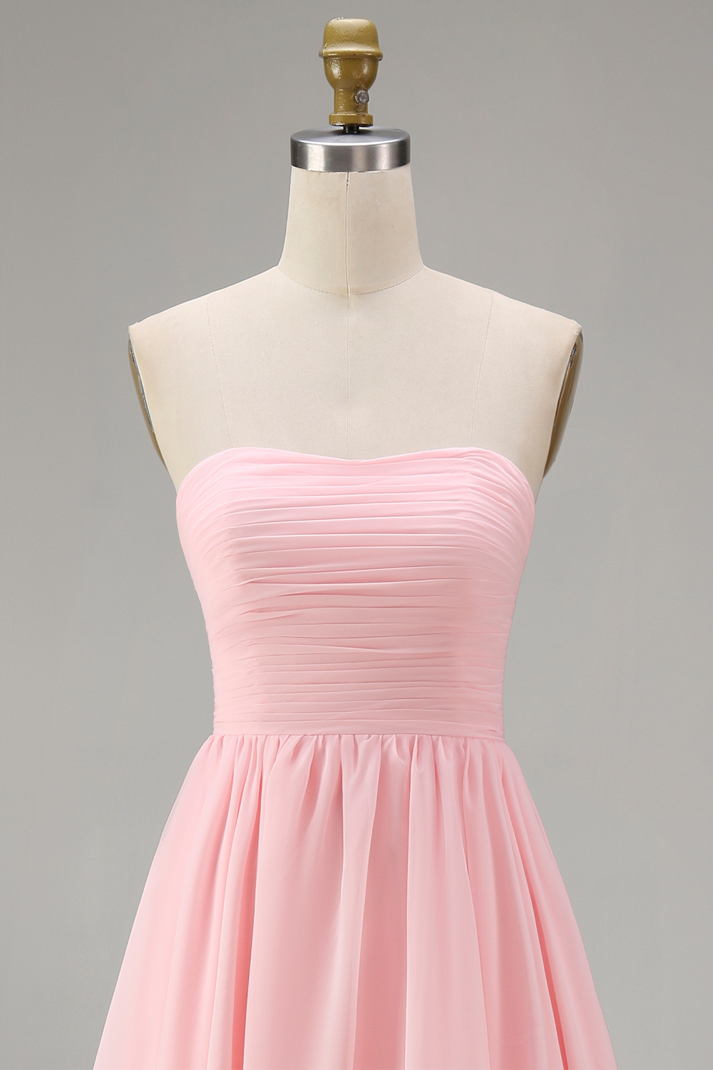 White Sweetheart High-Low Chiffon Engagement Dress with Ruffles