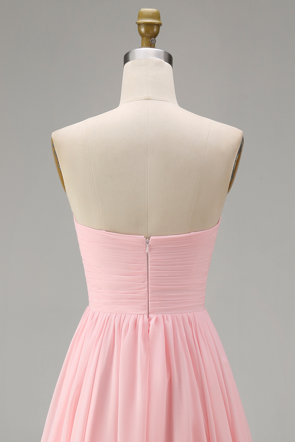 White Sweetheart High-Low Chiffon Engagement Dress with Ruffles
