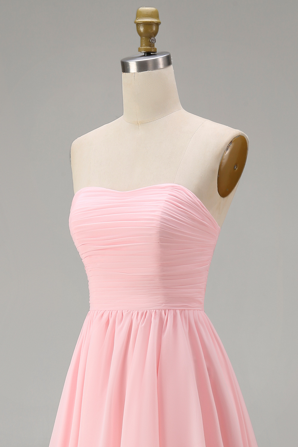 White Sweetheart High-Low Chiffon Engagement Dress with Ruffles