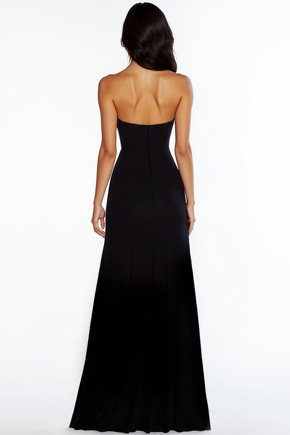 Black Sweetheart Maxi Prom Dress with Slit