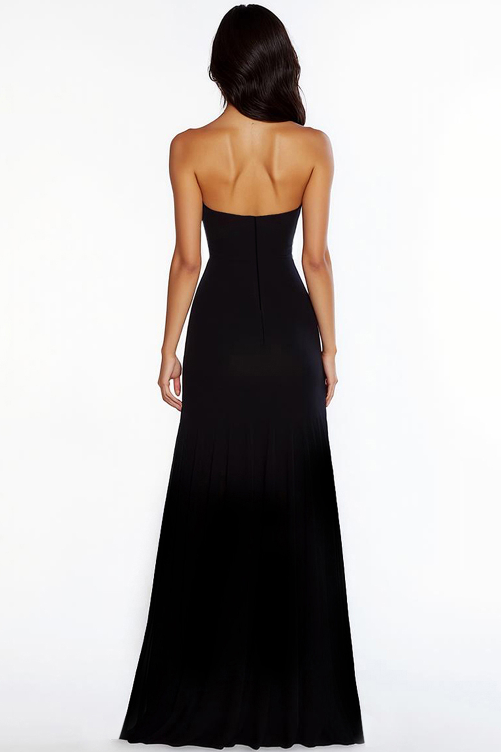 Black Sweetheart Maxi Prom Dress with Slit