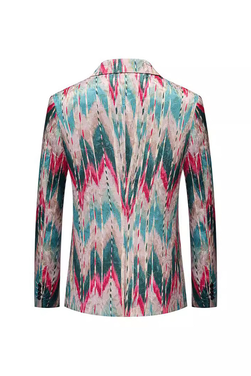 Men's Colourful Embroidered Notched Lapel Prom Blazer