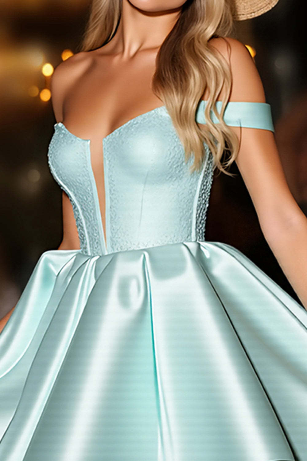 Cute Green Satin A Line Short Corset Homecoming Dress
