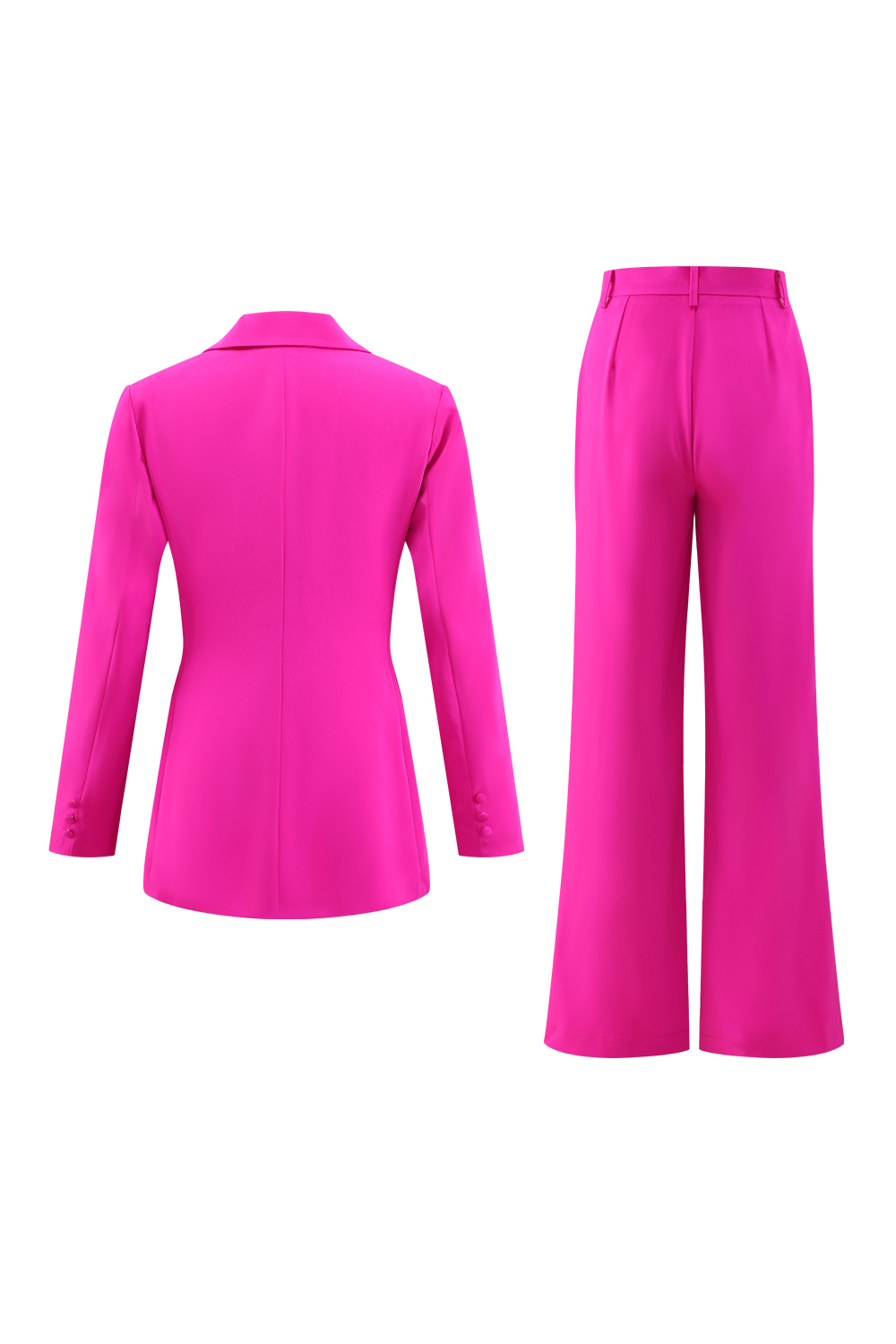 Fuchsia 2 Piece Work Suits with Pockets