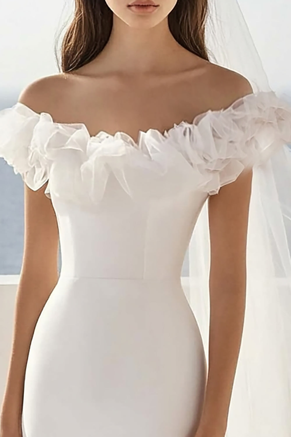 White Bodycon Satin Short Graduation Dress with Ruffles