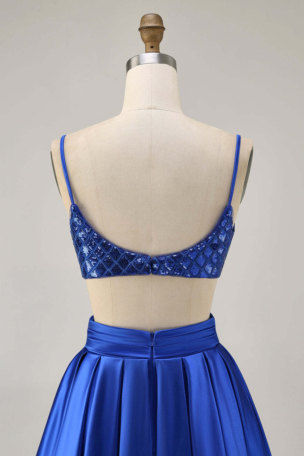 Sparkly Royal Blue Cut Out A Line Short Homecoming Dress with Sequins