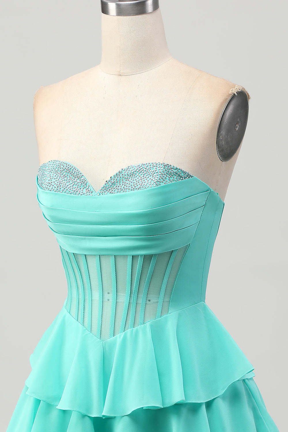 Sparkly Yellow Corset Ruffled Sweetheart Short Homecoming Dress with Beading