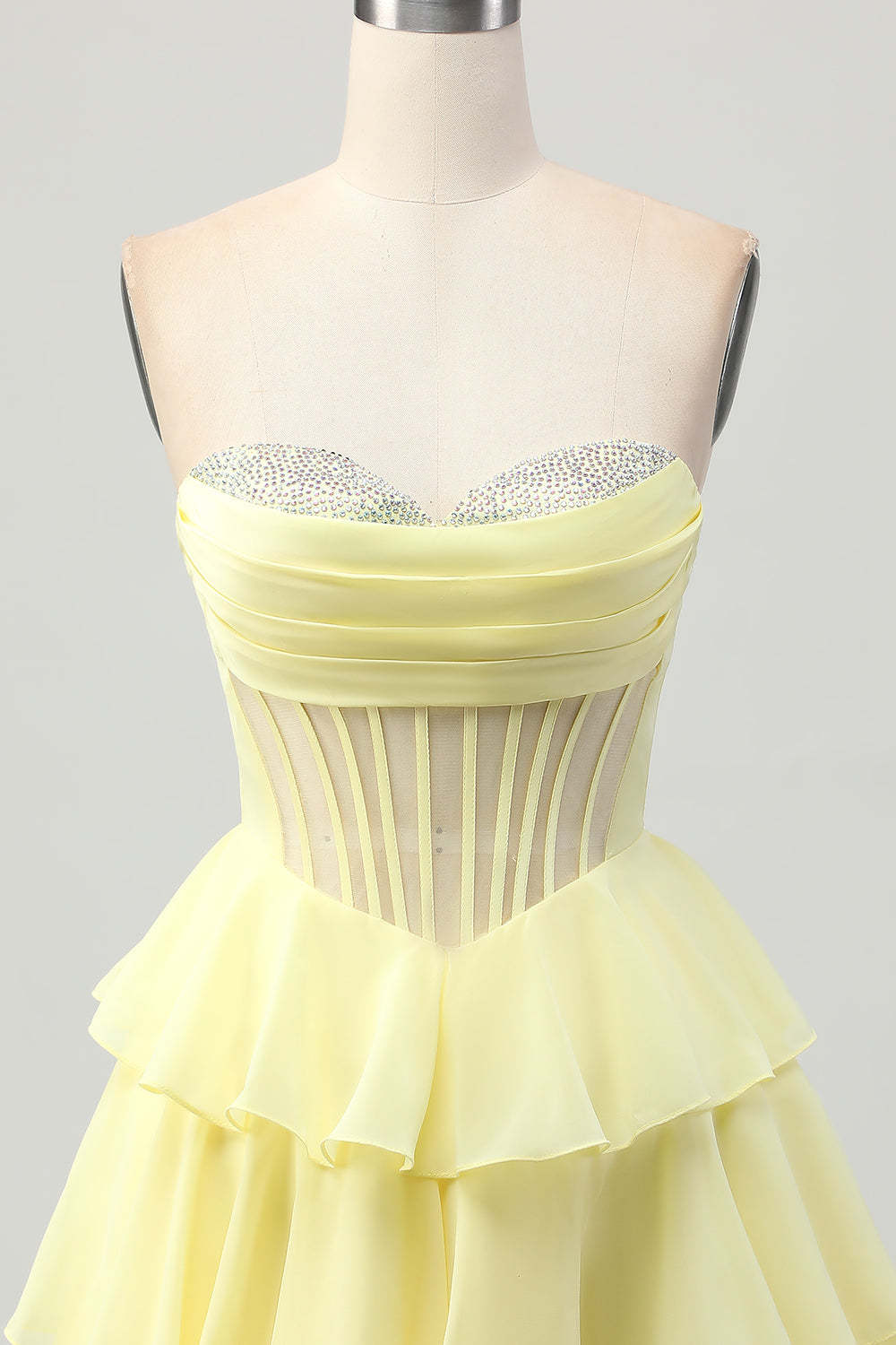 Sparkly Green Corset Ruffled Sweetheart Short Homecoming Dress with Ruffles