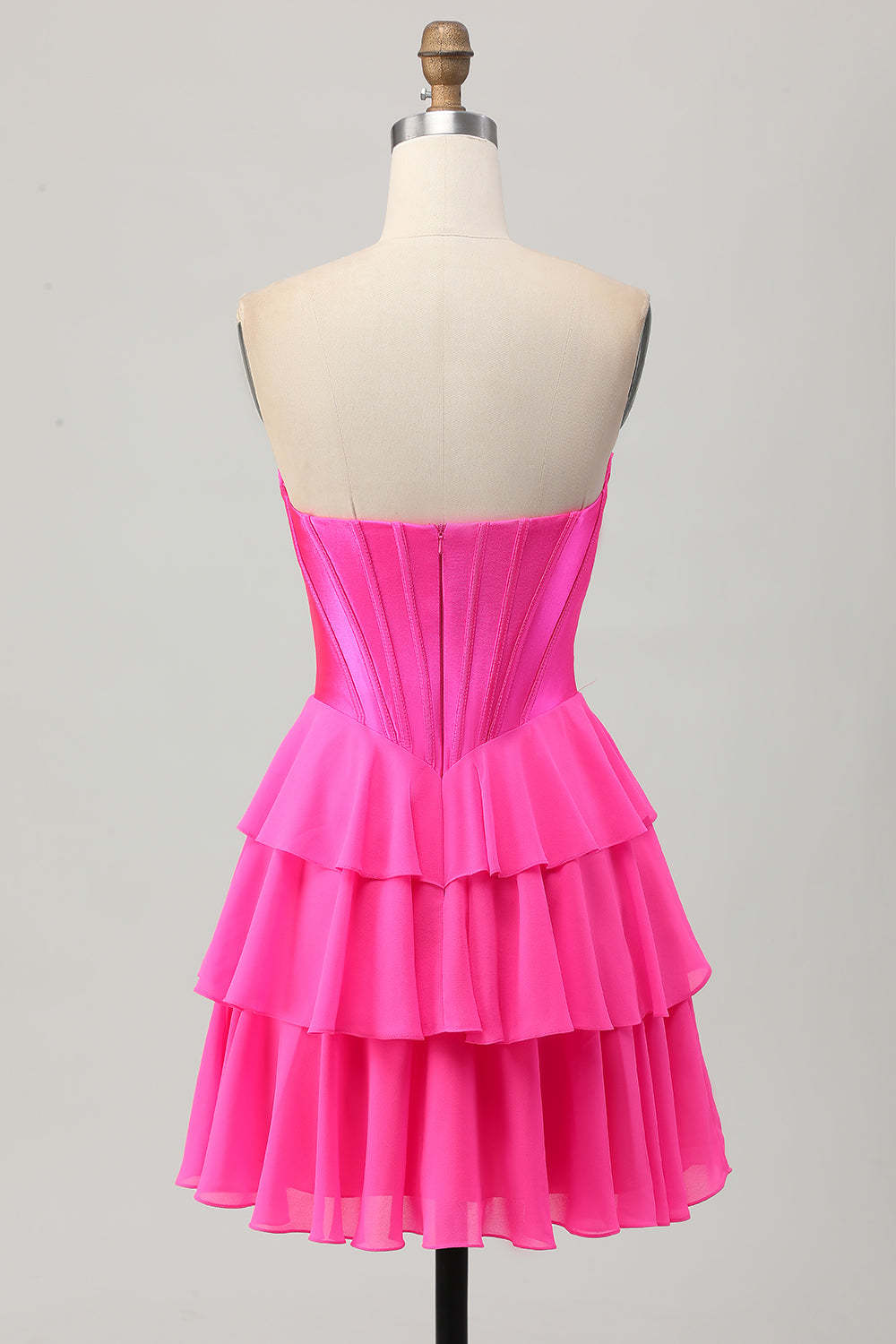 Blue Corset Tiered Sweetheart Short Homecoming Dress with Appliques