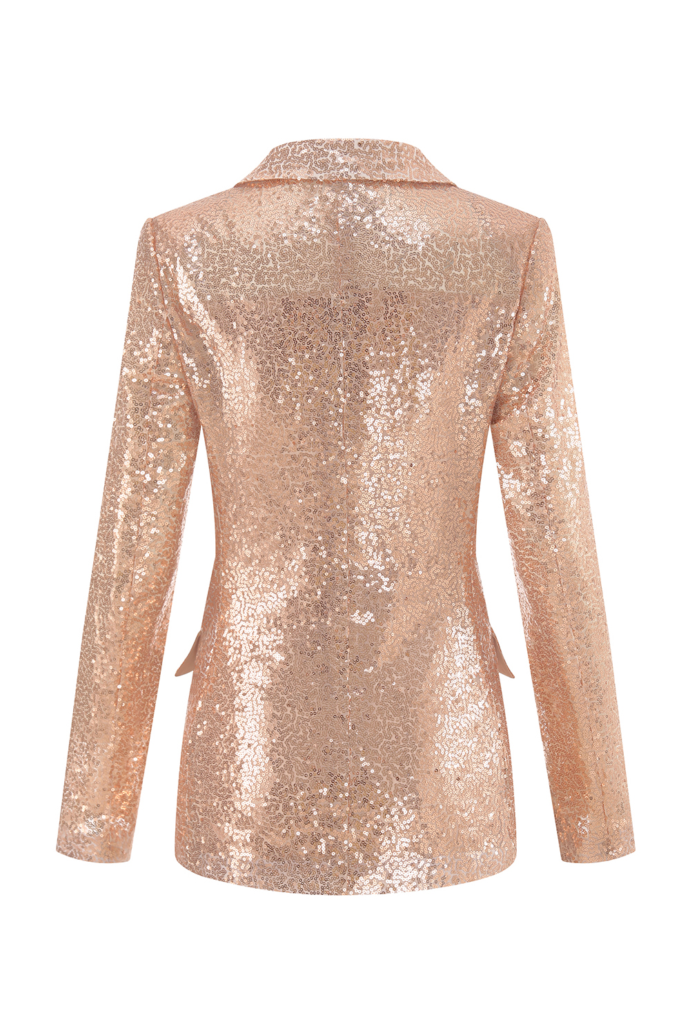 Sparkly Golden Notched Lapel 2 Piece Sequin Women Suits
