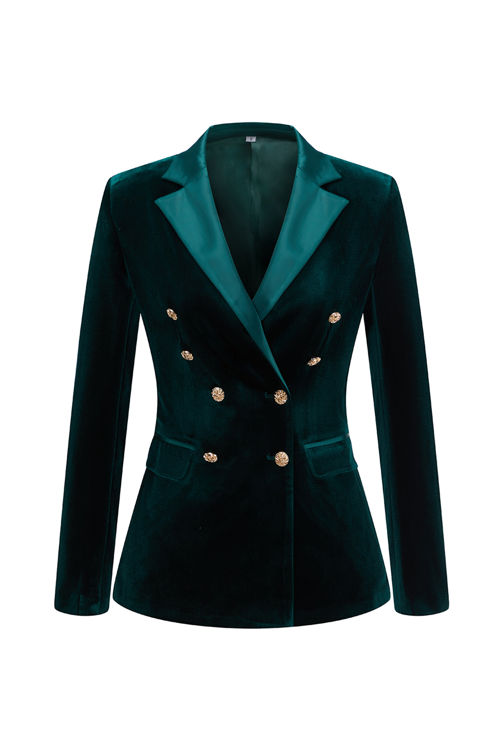 2 Piece Dark Green Velvet Double Breasted Women Prom Suits