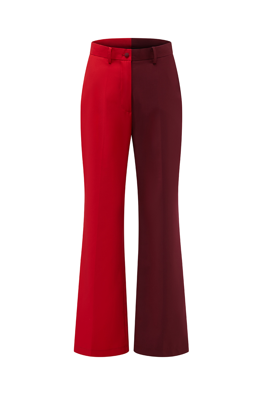 2 Piece Red Peak Lapel Satin Patchwork Women Prom Suits with Sash