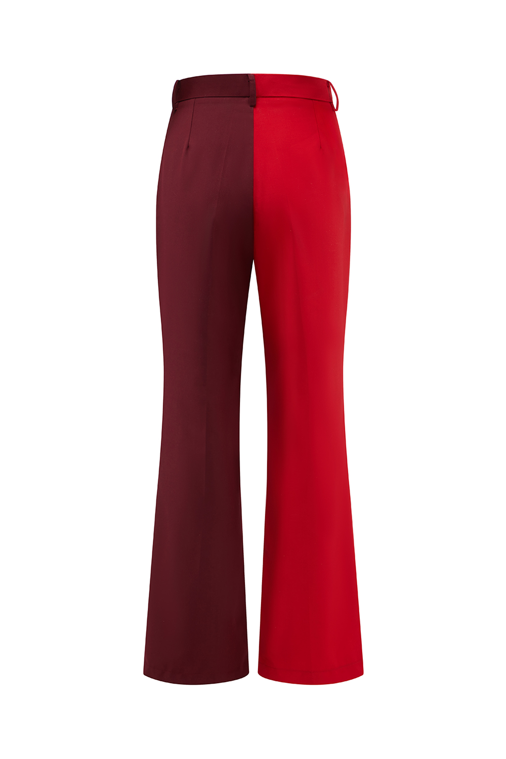 2 Piece Red Peak Lapel Satin Patchwork Women Prom Suits with Sash