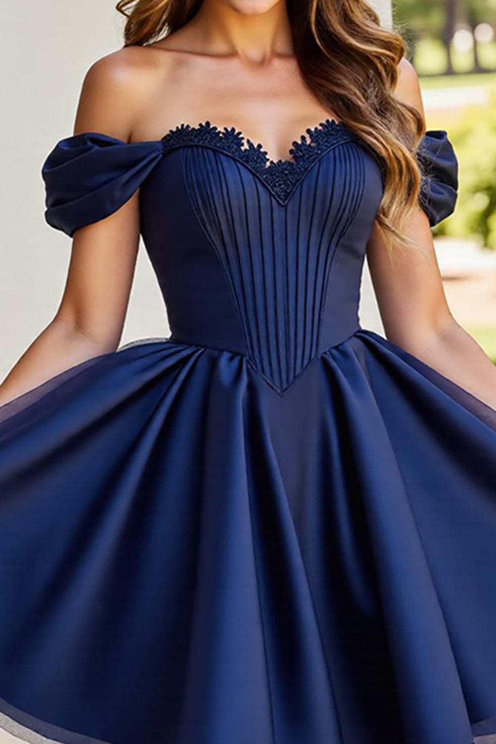 Black Tulle A Line Corset Short Homecoming Dress