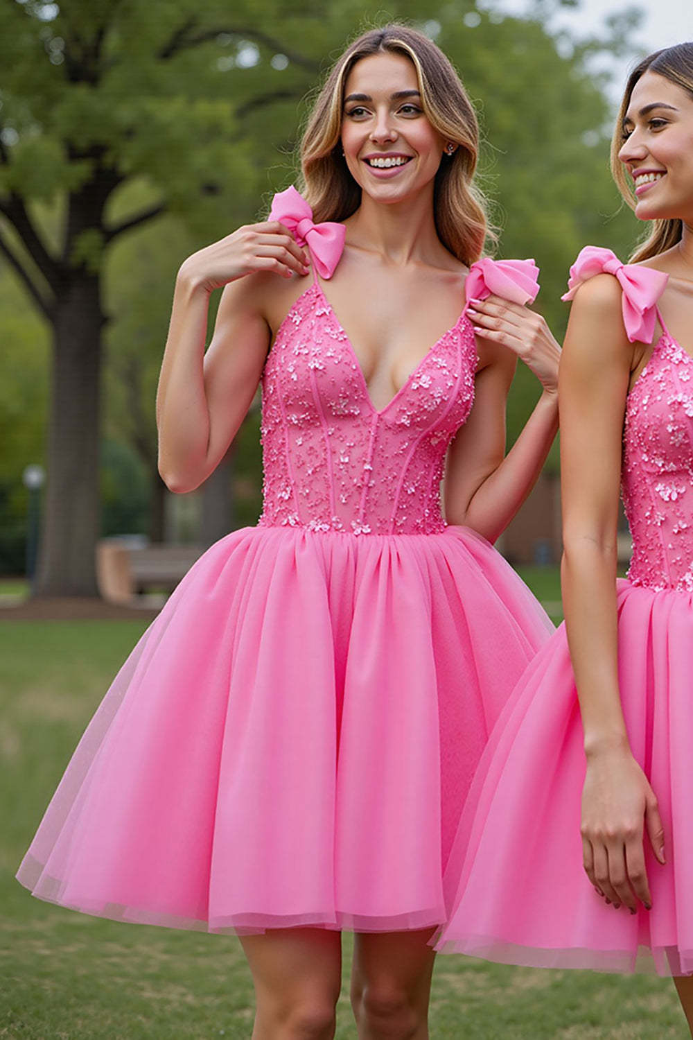 A Line Lilac Corset Tulle Short Homecoming Dress with Appliques