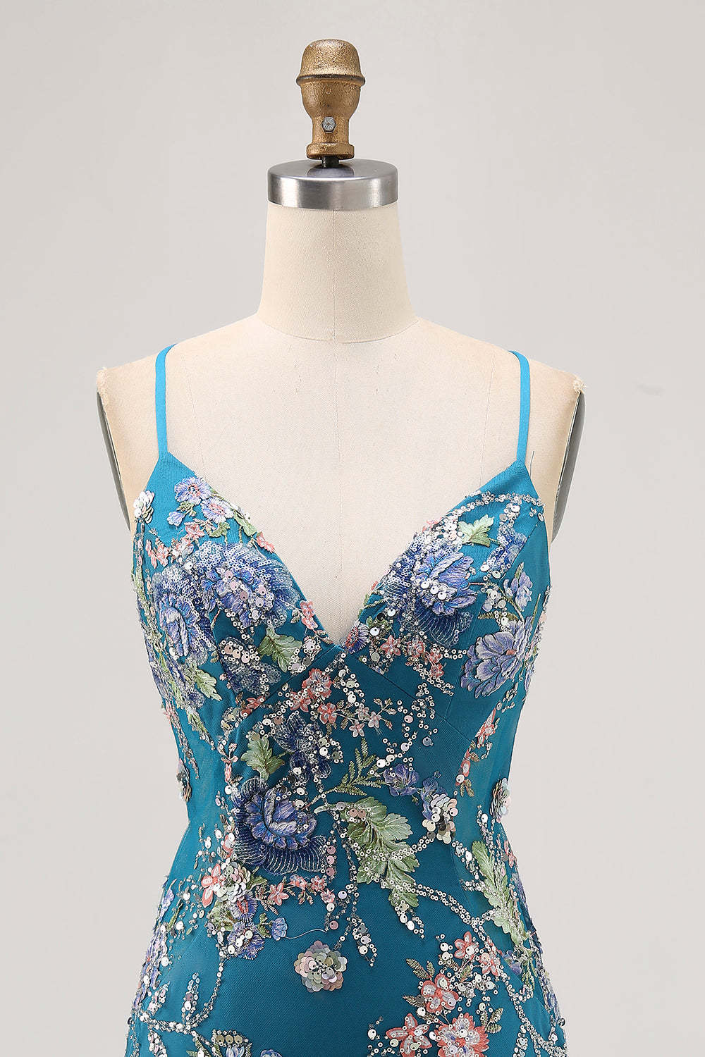 Sparkly Peacock Floral Tight Beaded Mini Homecoming Dress with Sequins