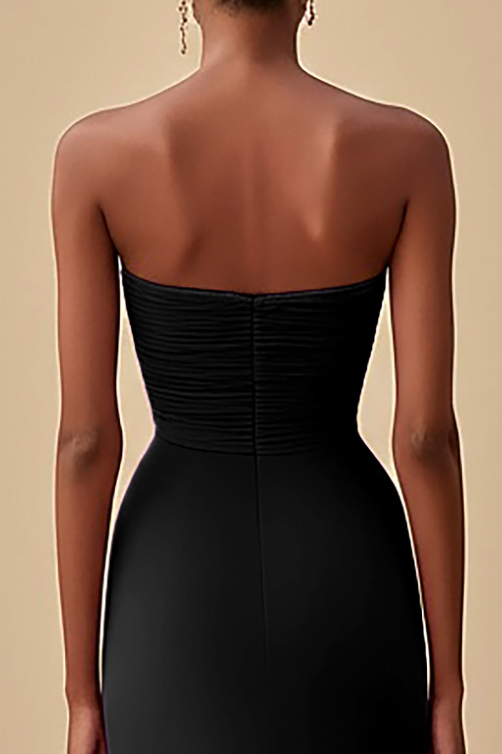 Elegant Black Chiffon Sheath Maxi Formal Dress with Slit