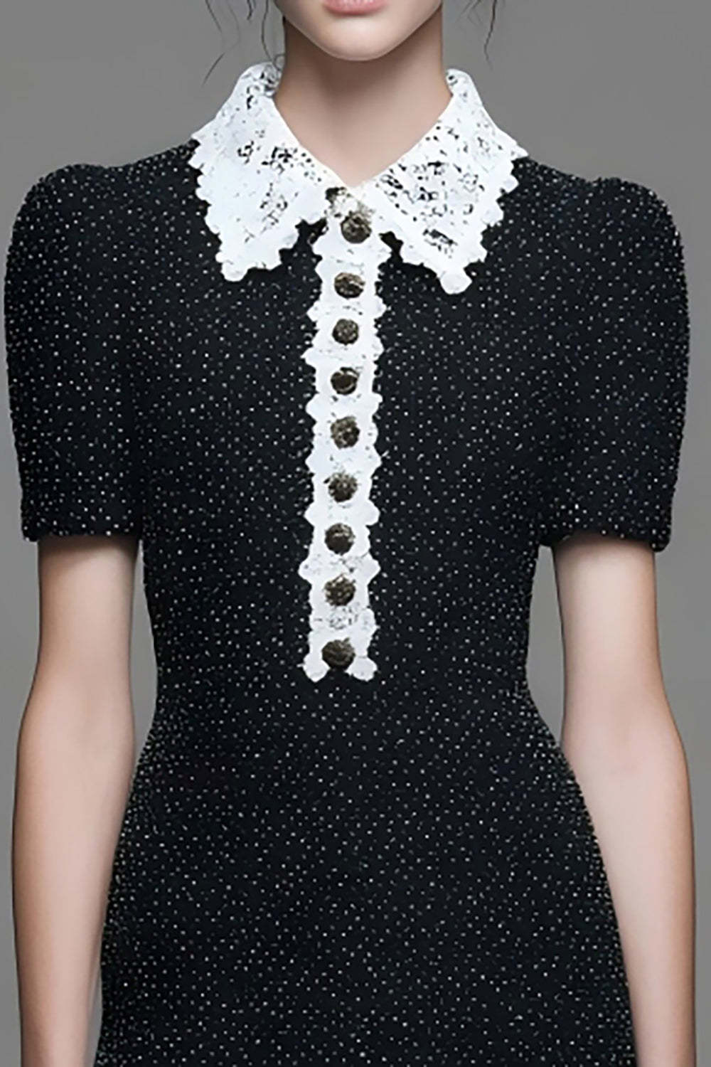 Black Tight Short Homecoming Dress with Lace