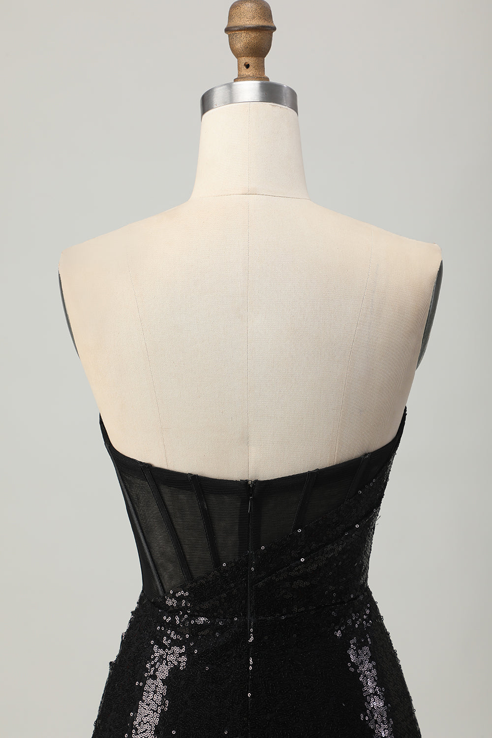 Sparkly Black Sequins Sweetheart Backless Tight Short Homecoming Dress