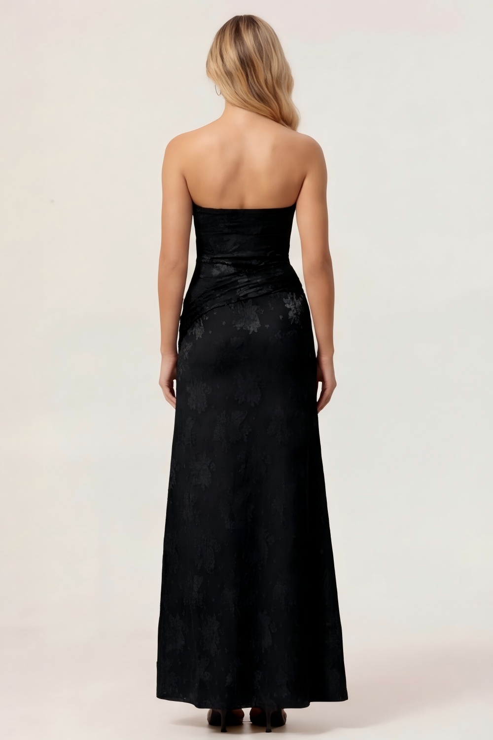 Sage Green Sheath Floral Maxi Wedding Guest Dress with Slit