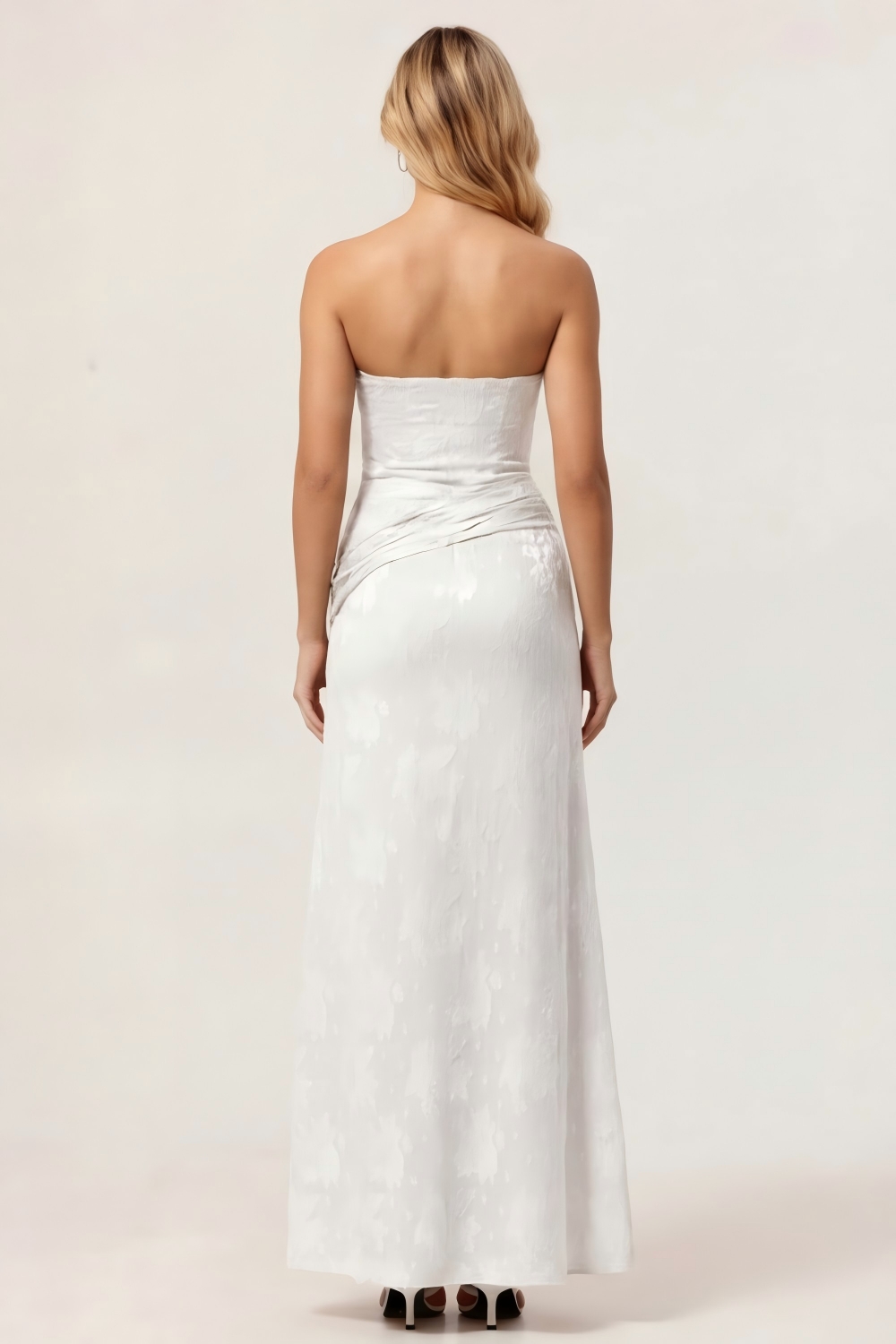 Sage Green Sheath Floral Maxi Wedding Guest Dress with Slit