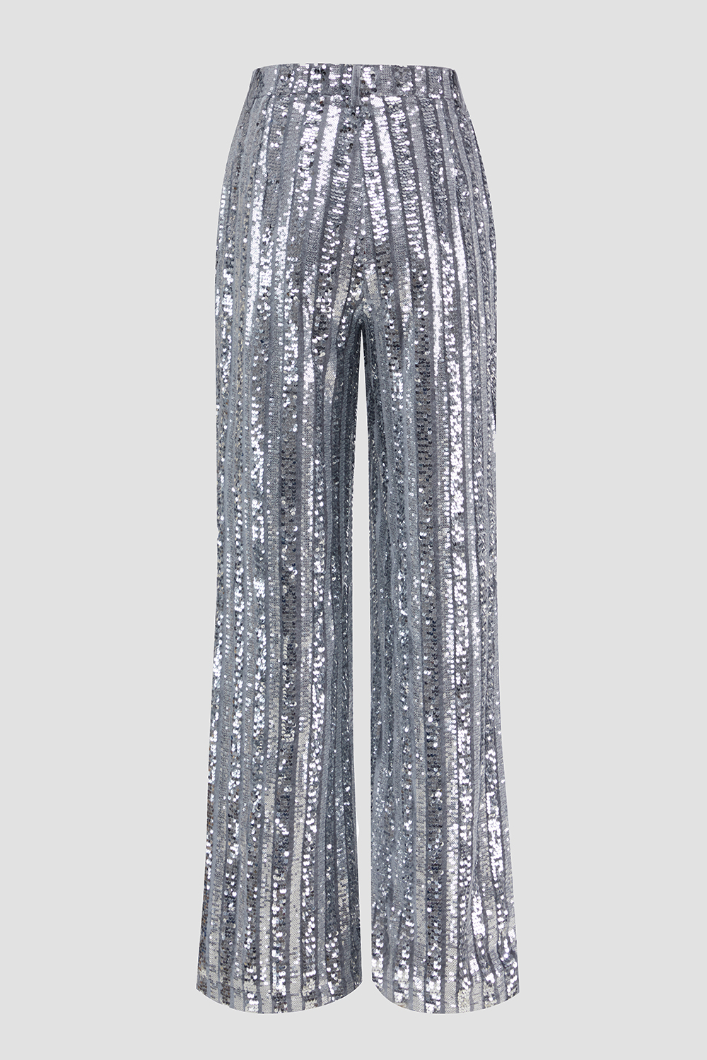 Sparkly Silver 2 Piece Sequins One Button Prom Party Suits