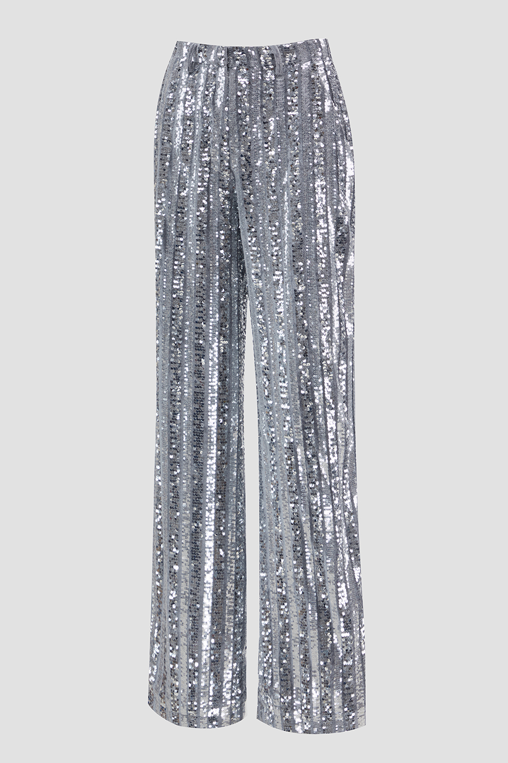 Sparkly Silver 2 Piece Sequins One Button Prom Party Suits