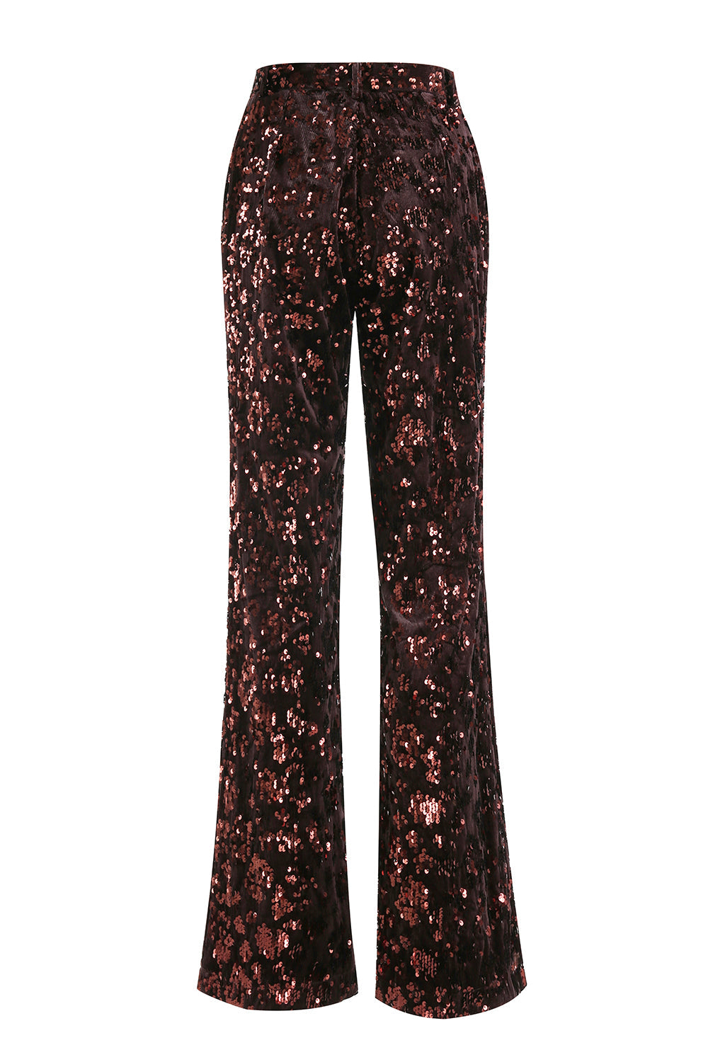 Sparkly Coffee Peak Lapel 2 Piece Sequin Women Prom Suits with Sash