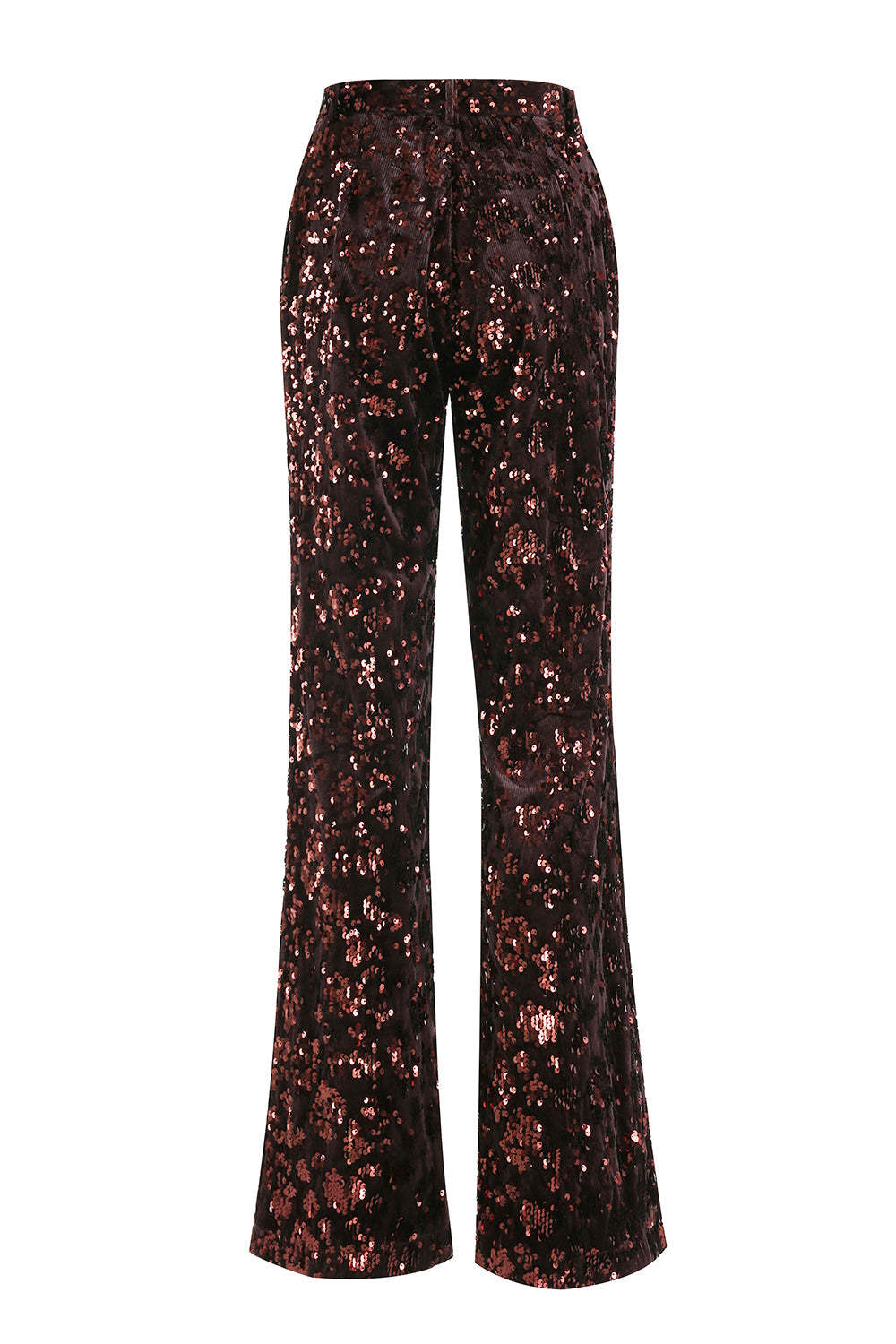 Sparkly Coffee Peak Lapel 2 Piece Sequin Women Prom Suits with Sash