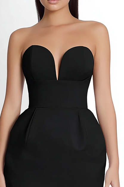 Simple Bodycon Sweetheart Tight Little Black Dress