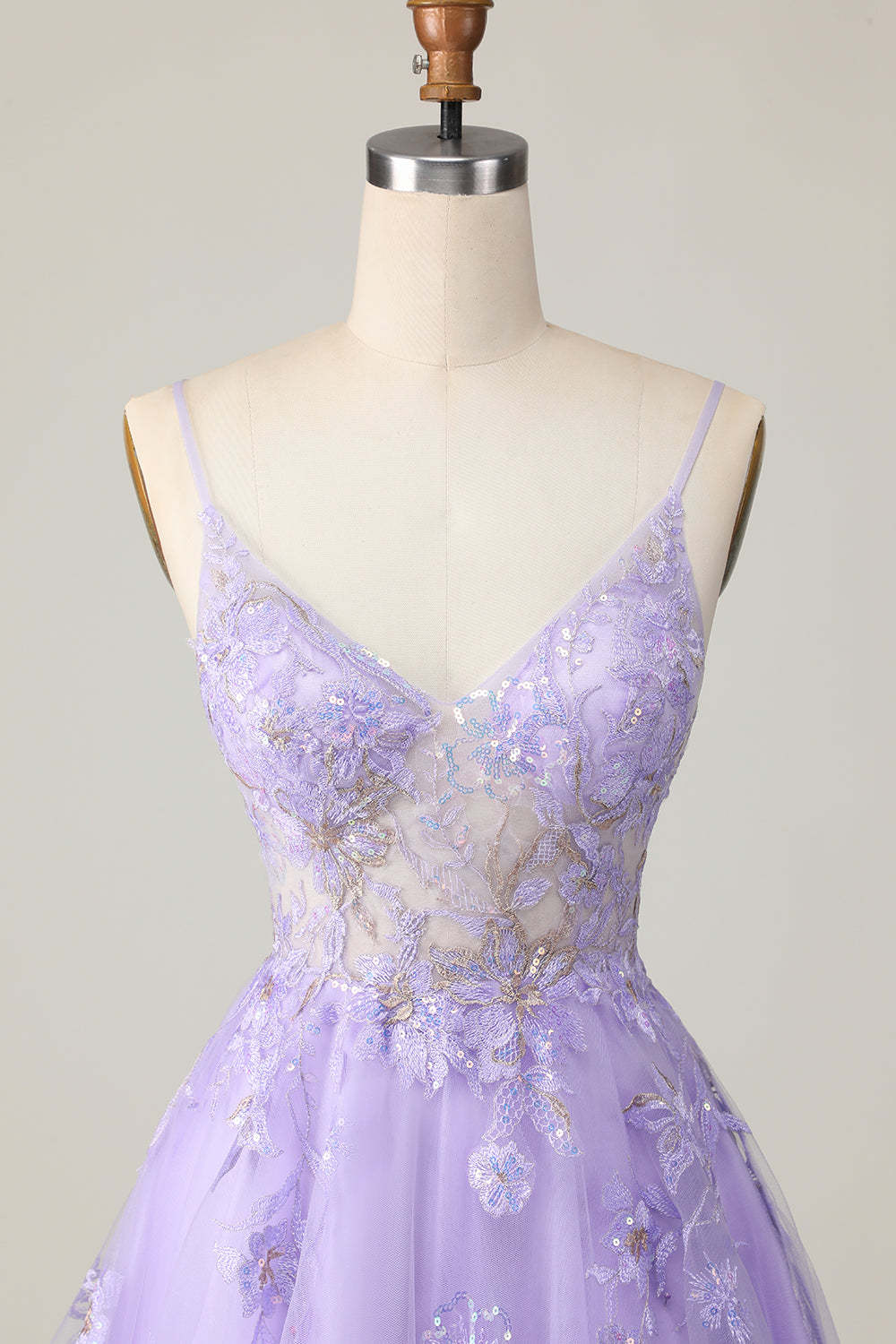 Sparkly Purple A Line Short Floral Homecoming Dress with Sequins