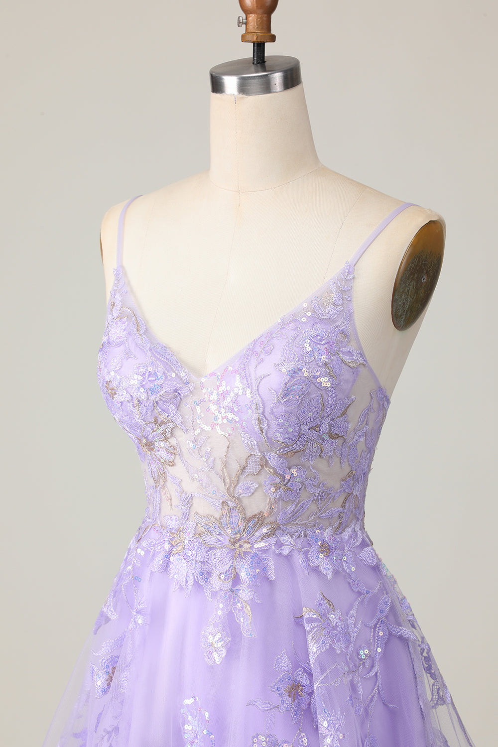 Sparkly Purple A Line Short Floral Homecoming Dress with Sequins