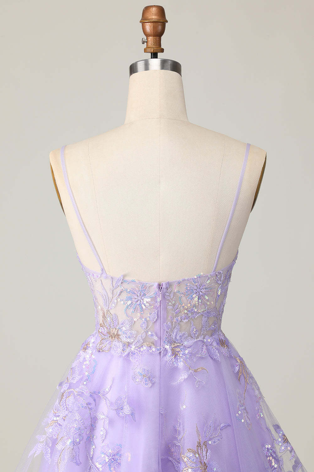 Sparkly Purple A Line Short Floral Homecoming Dress with Sequins